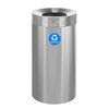 Alpine Industries Trash Can, Stainless Steel Brushed, Stainless Steel/Plastic ALP475-27-R